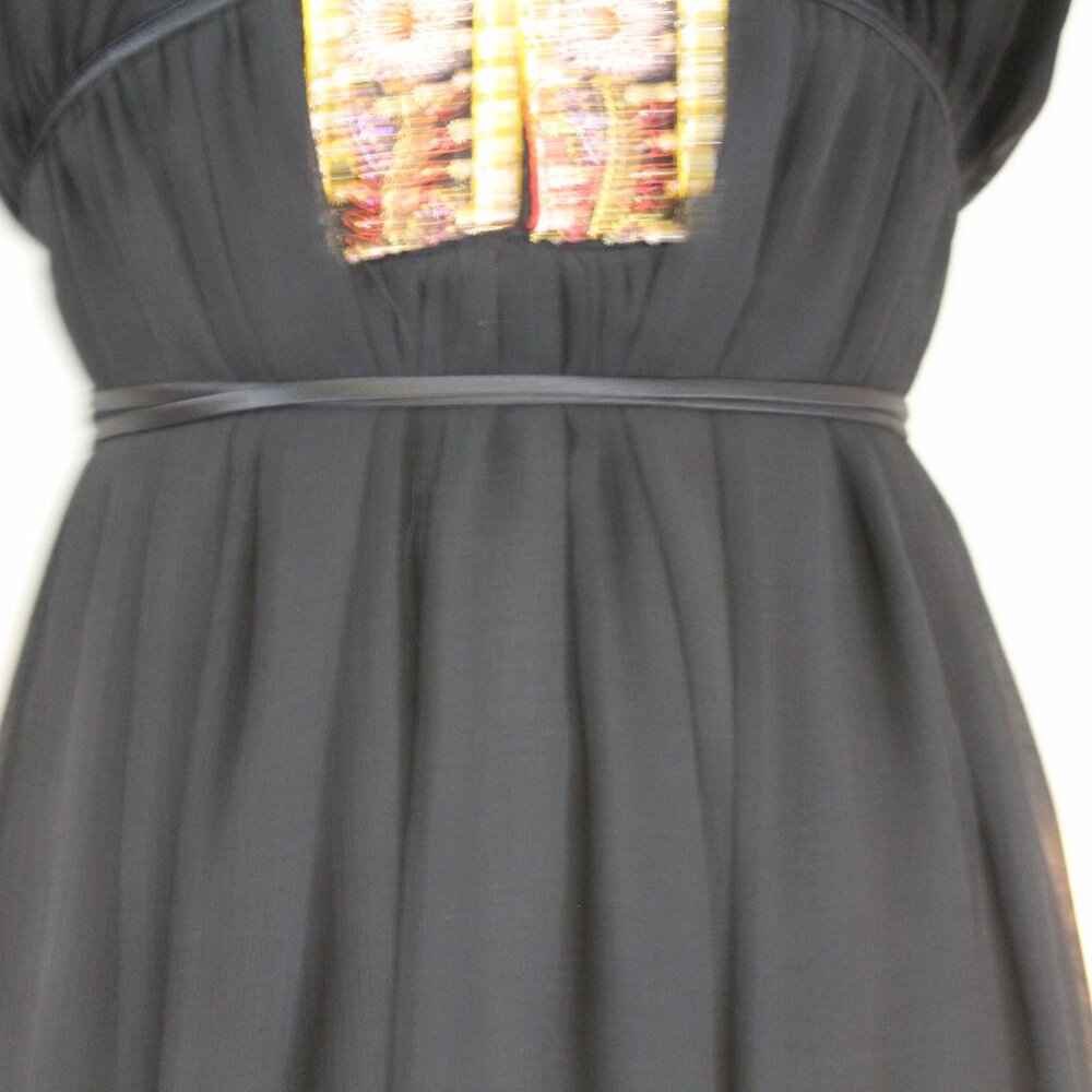 ABS Essentials by Allen Schwartz Beaded Halter Maxi‎ Dress Black Size 8 - Picture 4 of 14